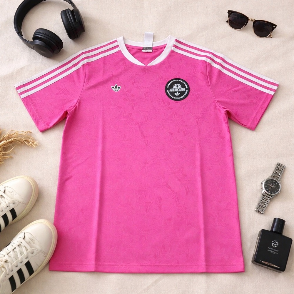 Adidas Kids Classic Sport Crop T-Shirt Semi Lucid Fuchsia Pink JV7680 Large